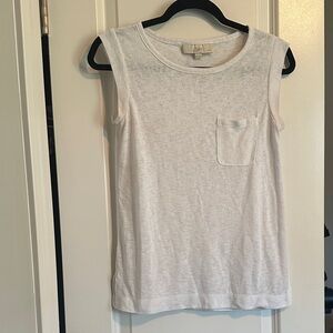 LOFT White Sleeveless Tank Top